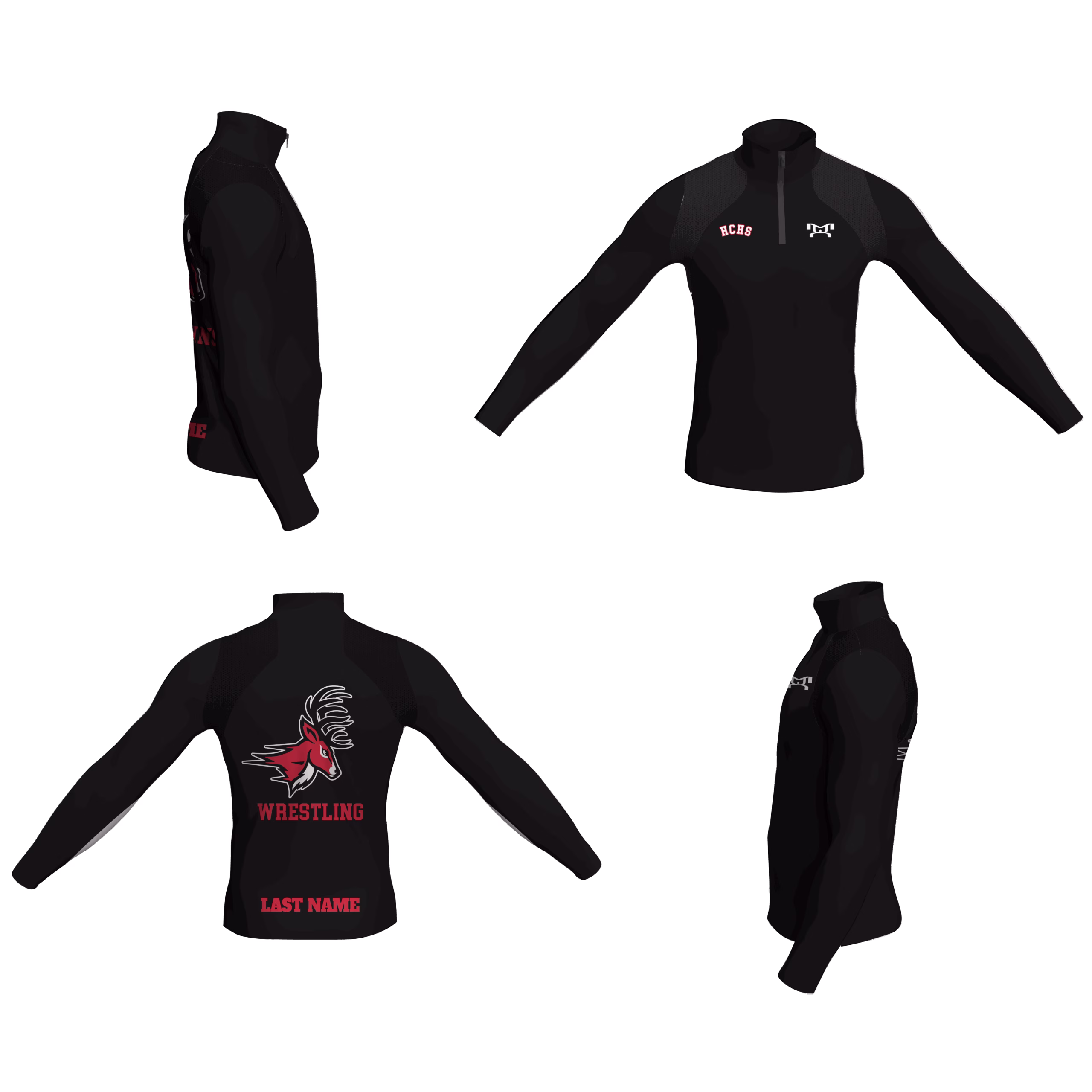 Bucks wrestling Custom Quarter Zip