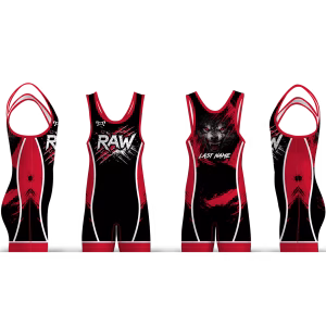 Raleigh Area Wrestling Red Wolf Men's Singlet 2026