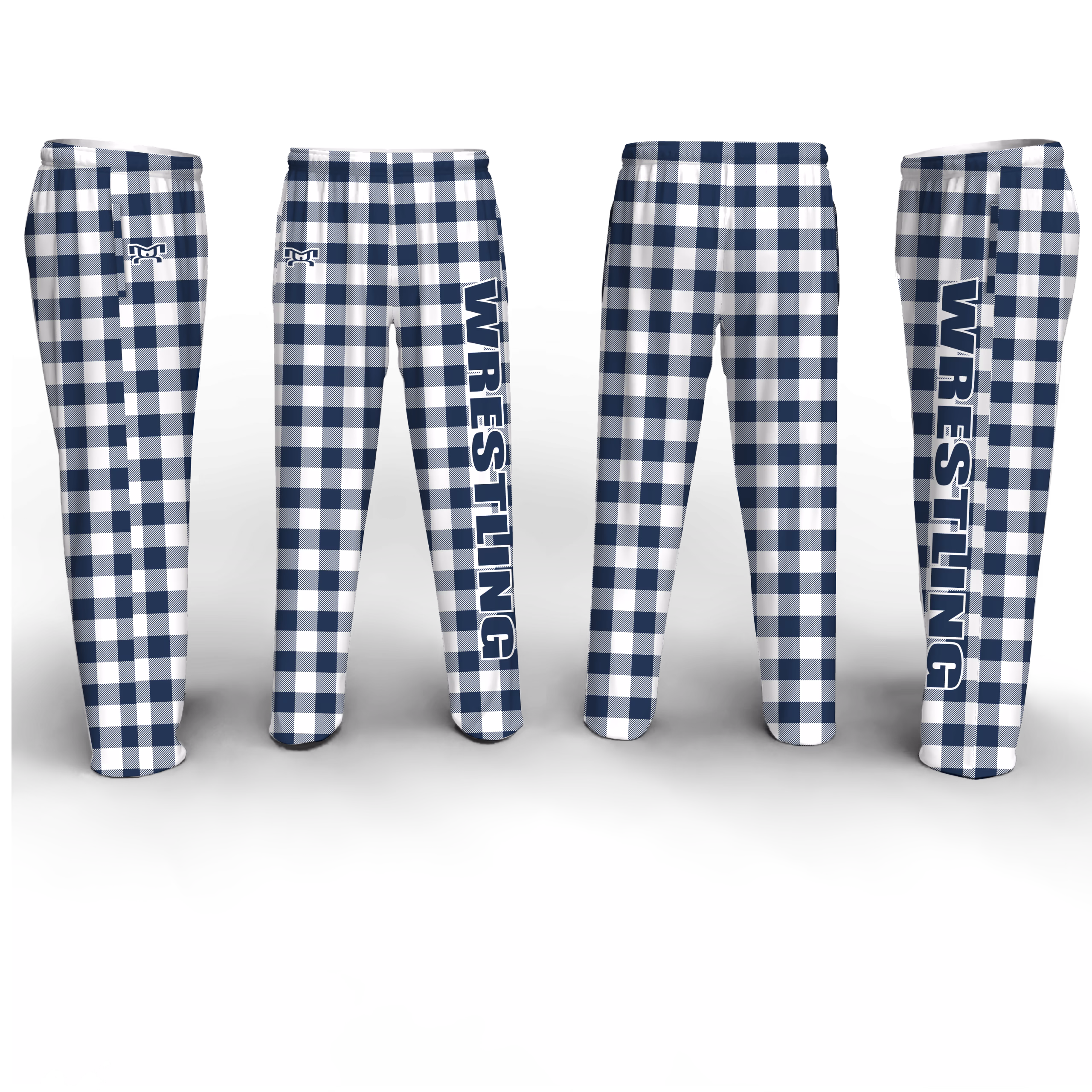 Navy & White MyHOUSE Poly Fleece Pajama Pants - Image 3