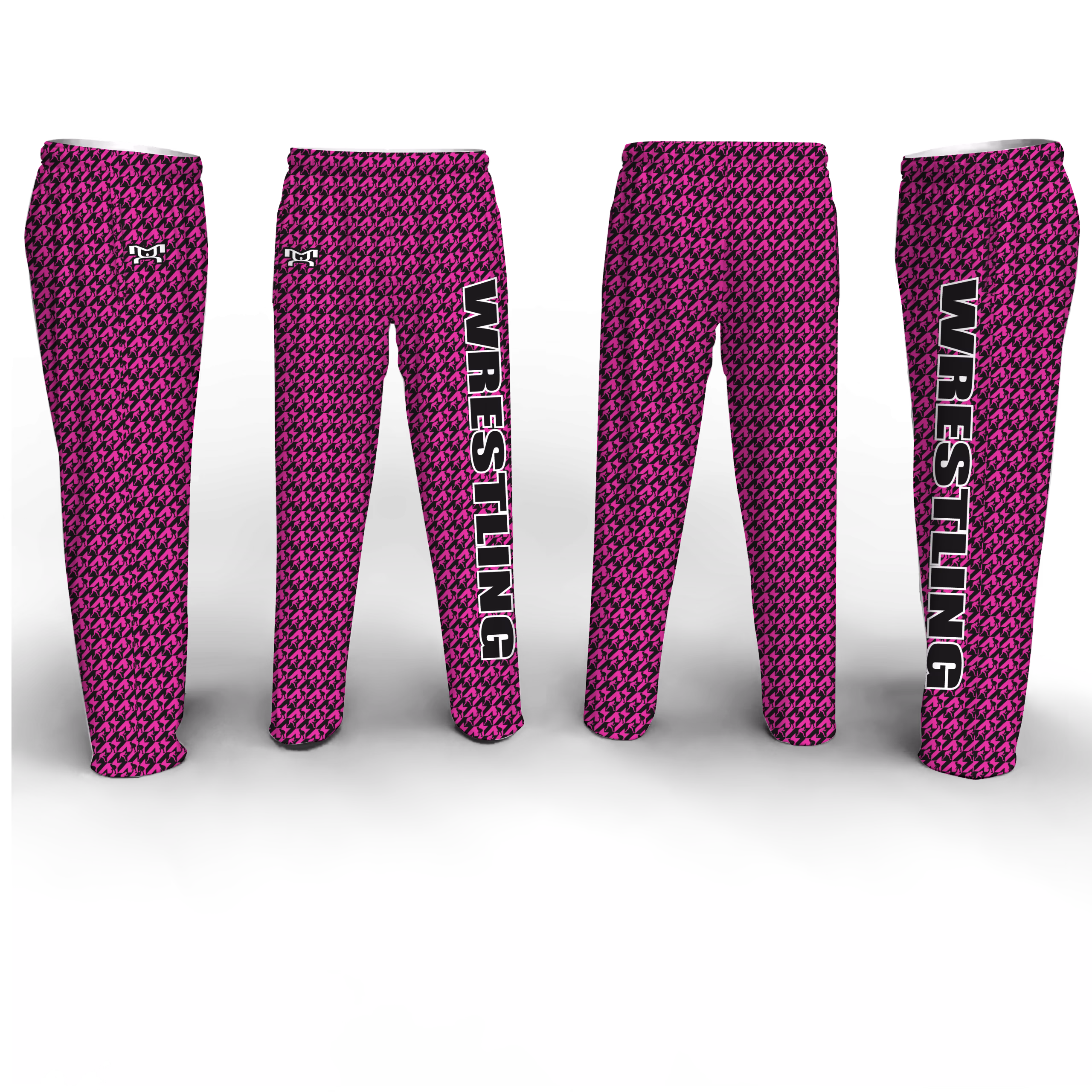 Girls Pink Houndstooth MyHOUSE Poly Fleece Pajama Pants - Image 3