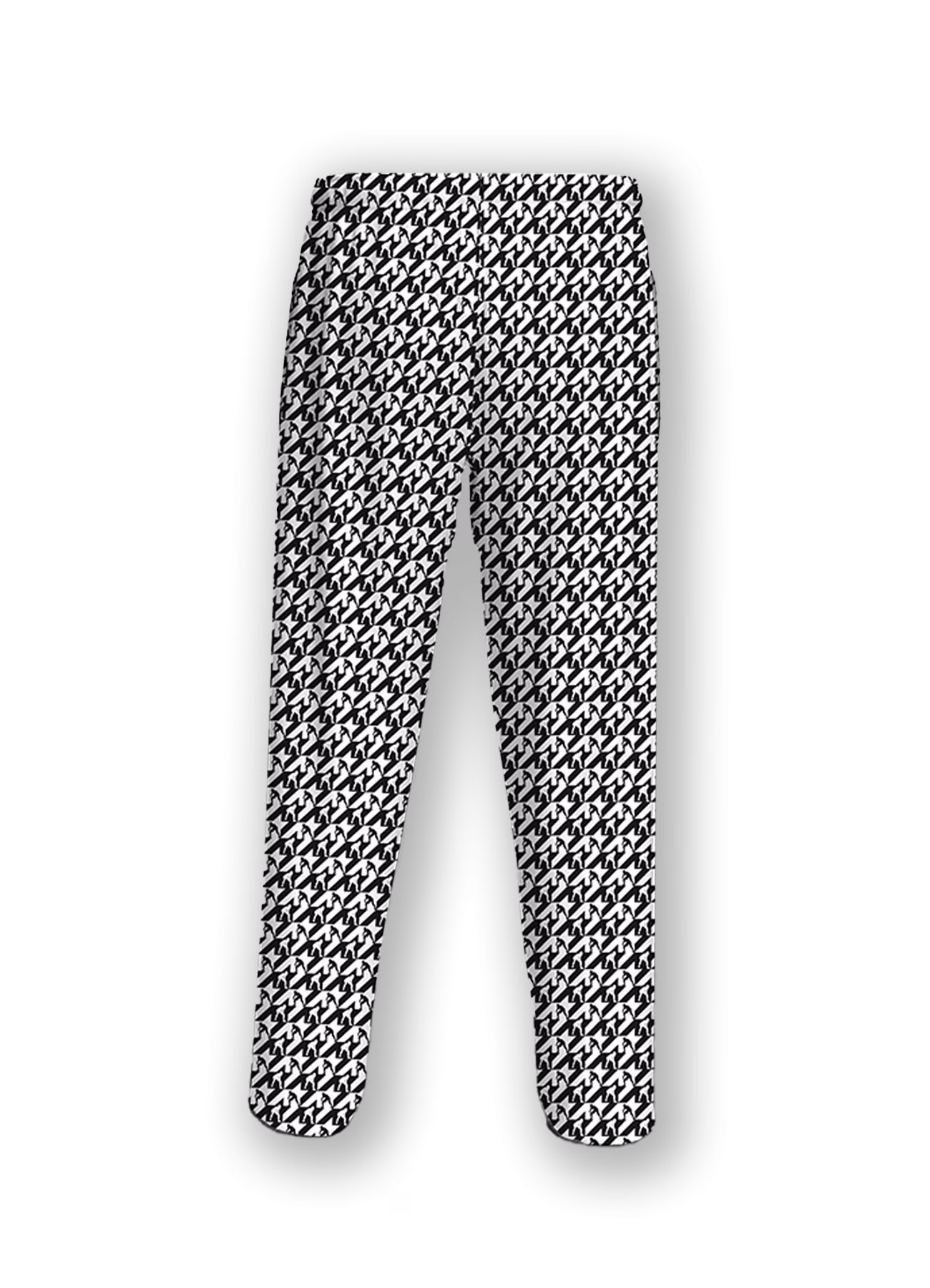 Black & White Houndstooth MyHOUSE Poly Fleece Pajama Pants - Image 2