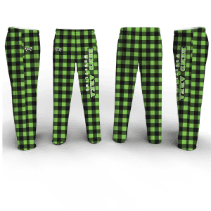 Bend Area Titans Wrestling Green Checkered Poly Fleece Pajama Pants