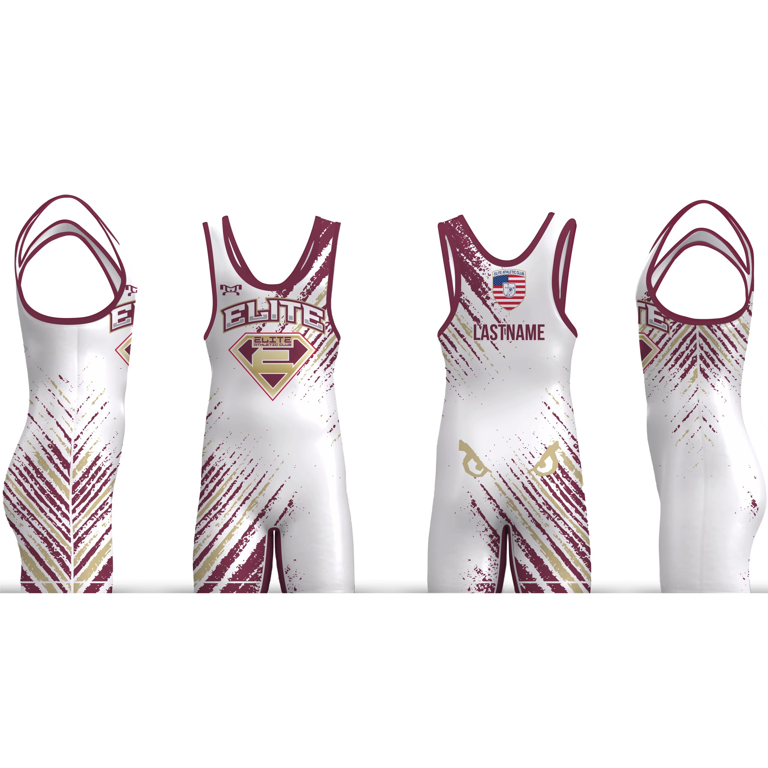 Elite Athletic Club. Maroon 2026 Men's Singlet