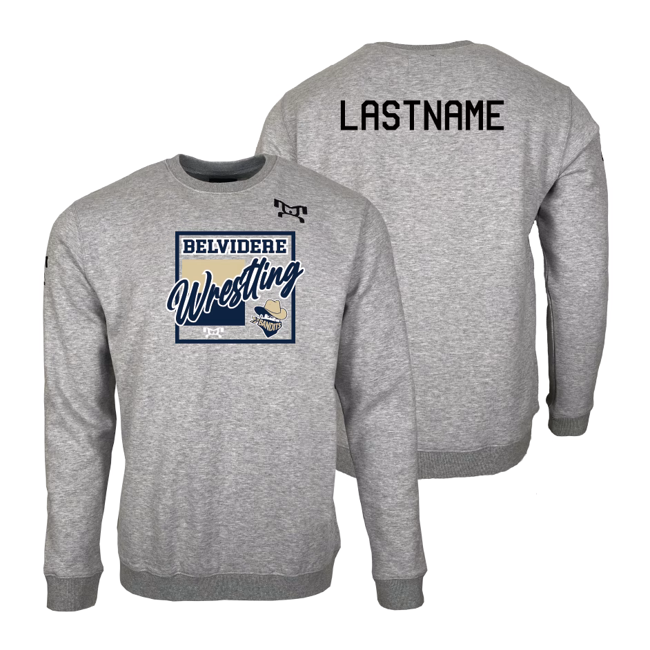 Belvidere Bandits Wrestling MyHOUSE Heat Press Challenger Crewneck