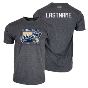 Belvidere Bandits Wrestling Custom Heat Press Short Sleeve T-Shirt