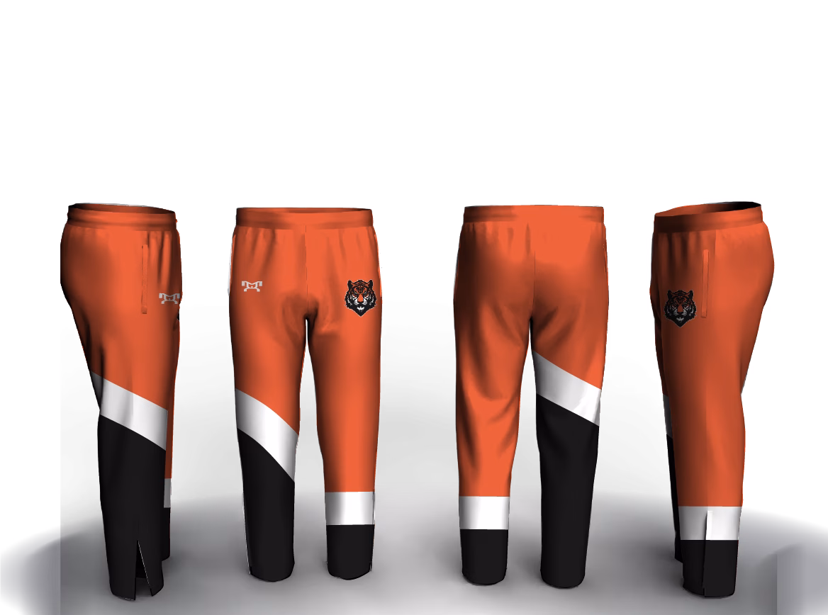 San Jacinto Wrestling Orange Athletic Pant (Tapered/Zipper)