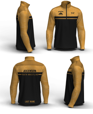 Ascension Youth Wrestling Men's Mid-Weight Custom Quarter Zip