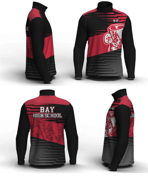 Bay High School Men's Mid-Weight Custom Quarter Zip