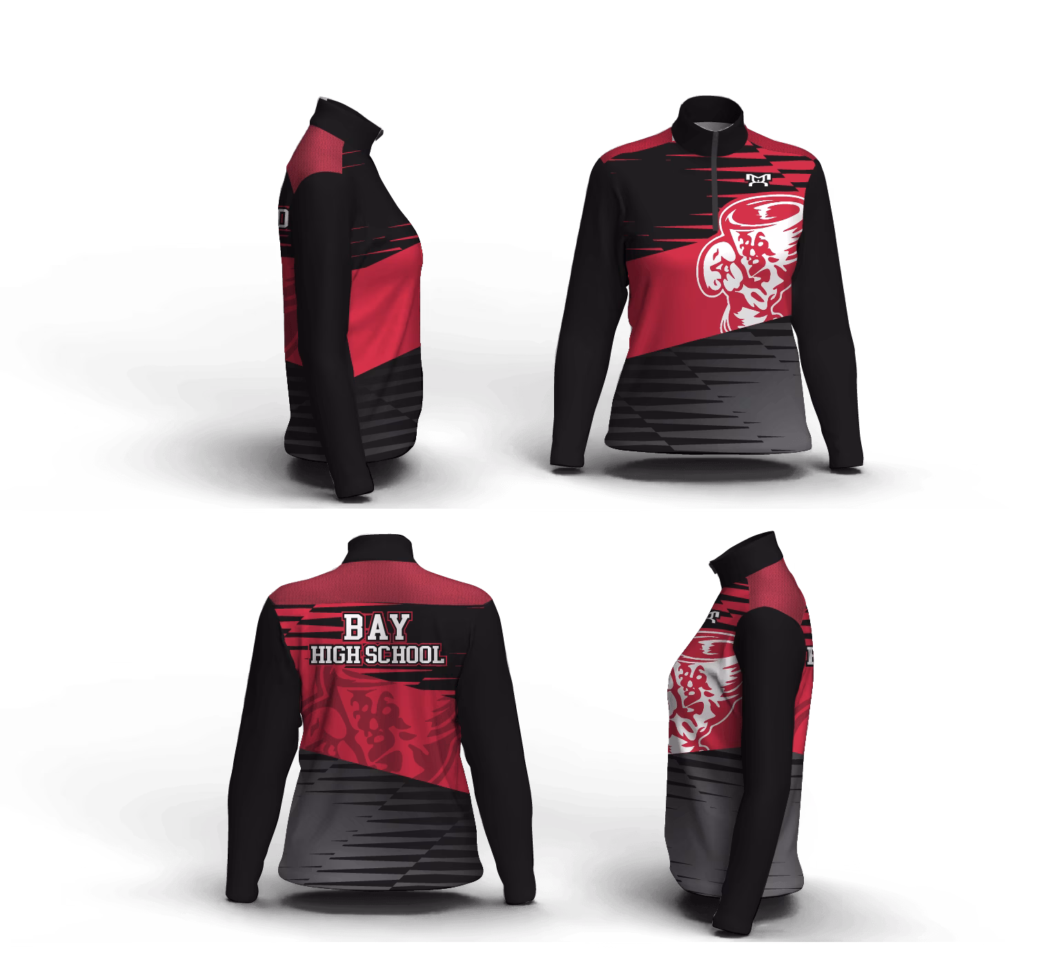 Bay High School Women's Mid-Weight Quarter Zip