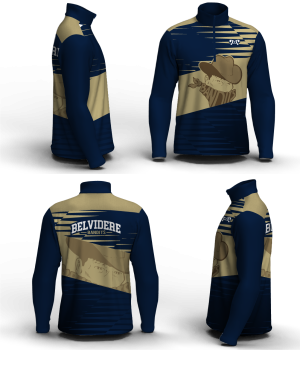 Belvidere Bandits Wrestling Men's Mid-Weight Custom Quarter Zip