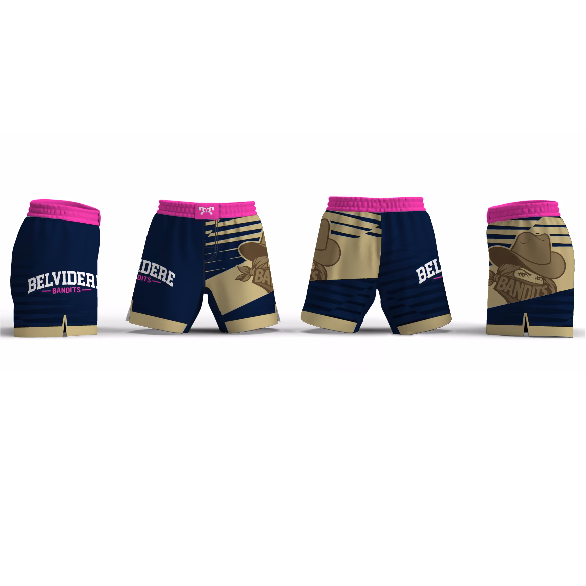 Belvidere Bandits Wrestling Women's 6" Fight Short
