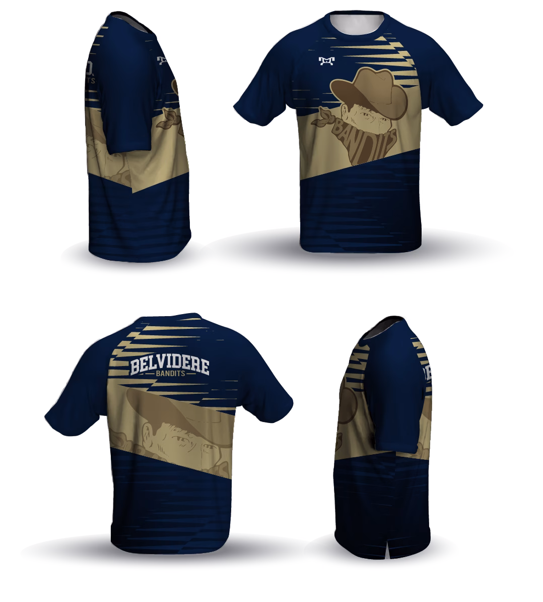 Belvidere Bandits Wrestling Loose Short Sleeve Dri-Fit