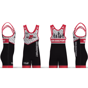 Bridgeport Youth Wrestling 2026 white & red Men's Singlet
