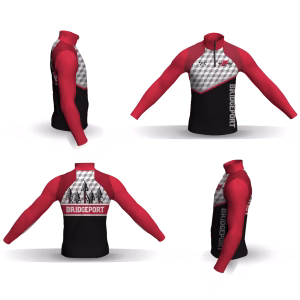 Bridgeport Youth Wrestling 2026 white and red Men's Light-Weight Custom Quarter Zip