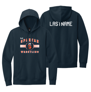 North Newton Wrestling Navy Heat Press Hoodie