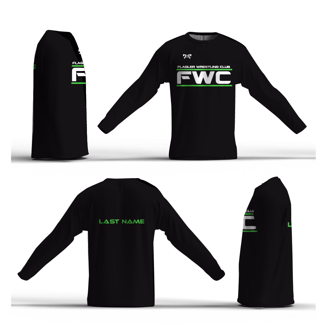 Flagler Wrestling Club Green Loose Long Sleeve Dri-Fit