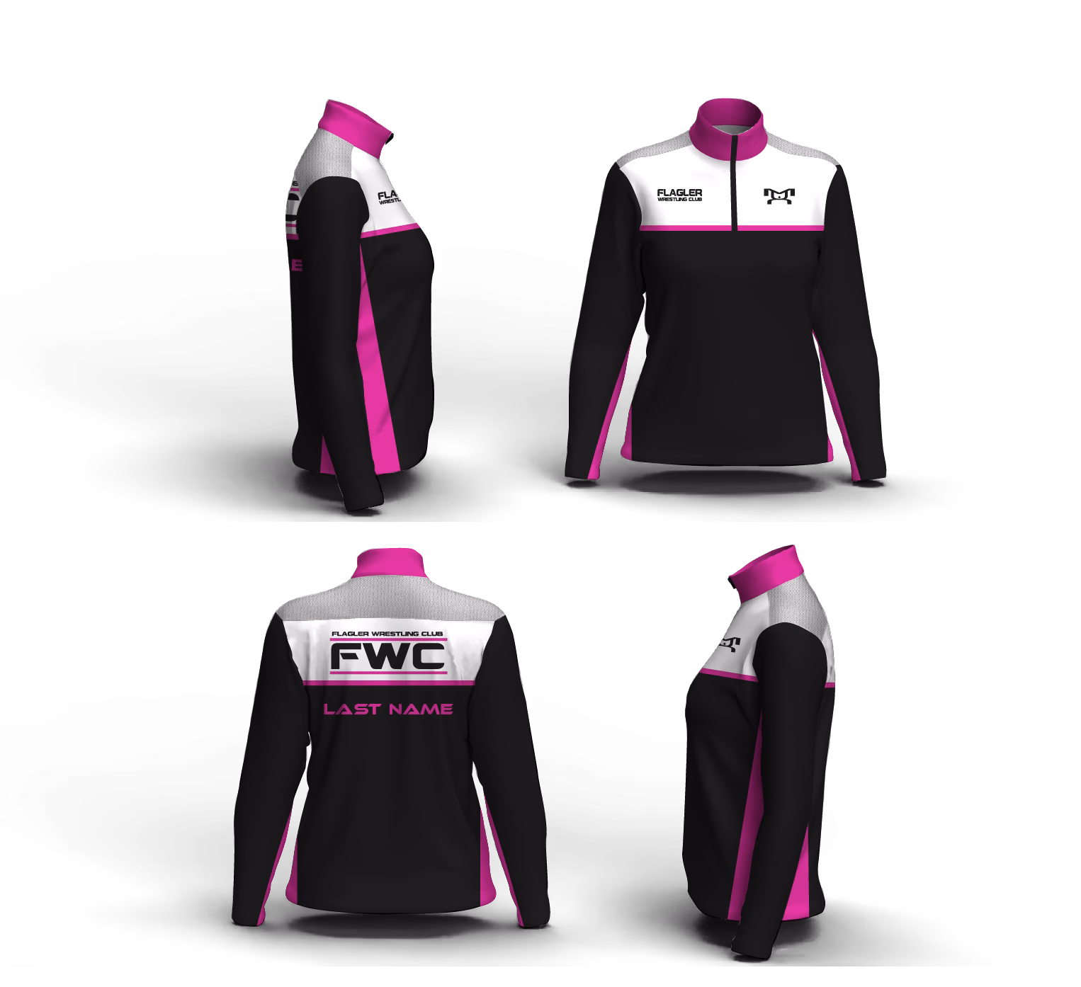 Flagler Wrestling Club Women's Mid-Weight Quarter Zip