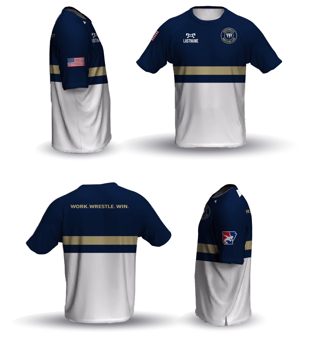 Bentonville Wrestling Club White Loose Short Sleeve Dri-Fit