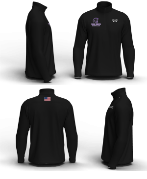 True North Academy Black Men's Mid-Weight Custom Quarter Zip