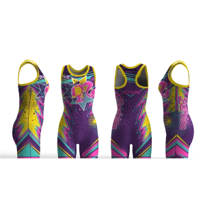 Barbies Wrestling Women's Racerback Singlet