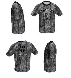 Waynesburg Central Wrestling Grey Loose Short Sleeve Dri-Fit