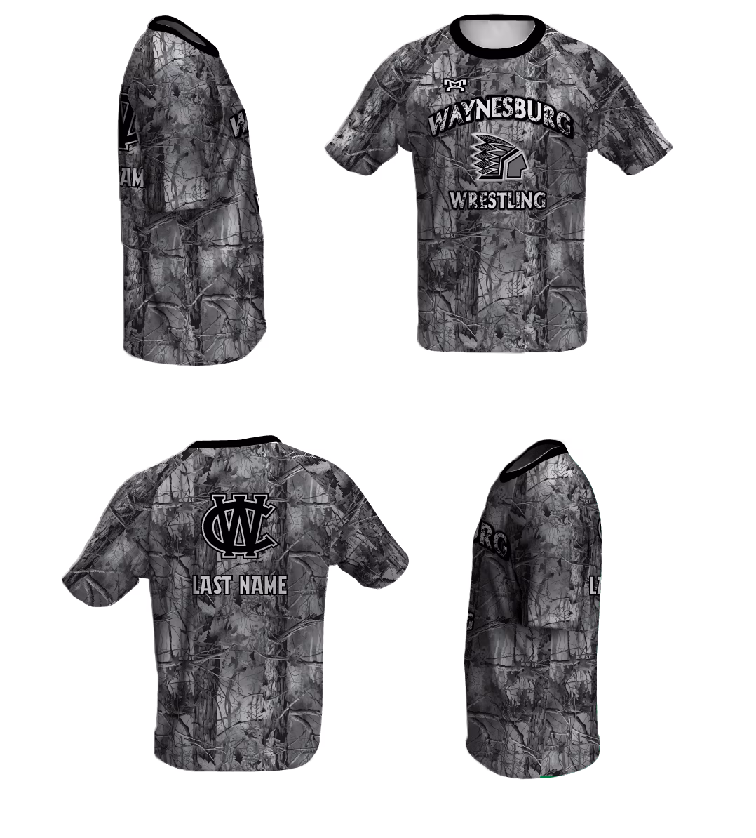 Waynesburg Central Wrestling Grey Loose Short Sleeve Dri-Fit