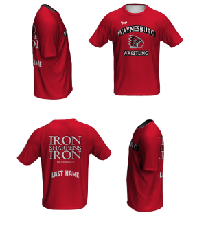 Waynesburg Central Wrestling Loose Short Sleeve Dri-Fit