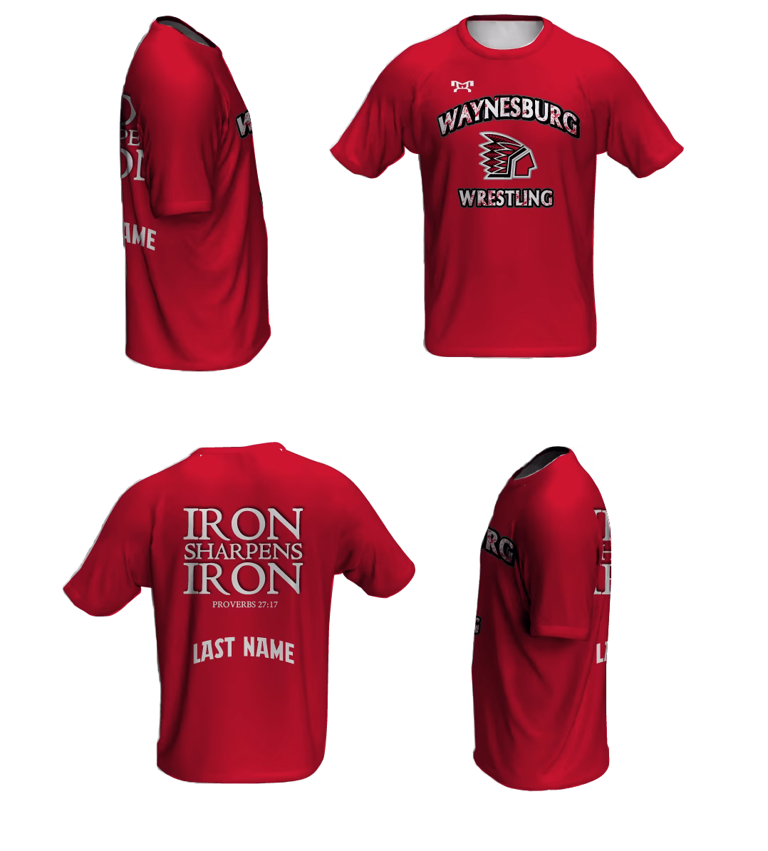 Waynesburg Central Wrestling Loose Short Sleeve Dri-Fit