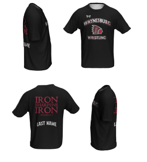 Waynesburg Central Wrestling Black Loose Short Sleeve Dri-Fit