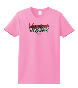 Waynesburg Central Wrestling Pink Custom Heat Press Short Sleeve T-Shirt