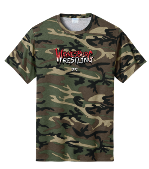 Waynesburg Central Wrestling Camo Custom Heat Press Short Sleeve T-Shirt