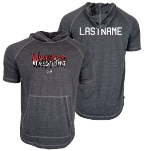 Waynesburg Central Wrestling Custom Heat Press Short Sleeve Hoodie T-Shirt