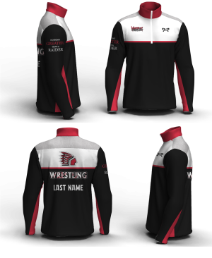 Waynesburg Central Wrestling Men's Mid-Weight Custom Quarter Zip