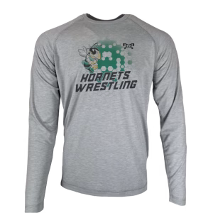 Wellsboro HORNETS Wrestling   Custom Sublimated Decal Long Sleeve