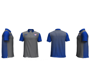 Patriots Wrestling Club Blue & Grey Custom Polo 2024