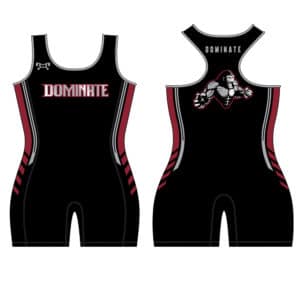 Dominate Wrestling Club Women's Black Custom Singlet