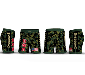 MyHOUSE USA "Wrestler Camo" Shorts - Green