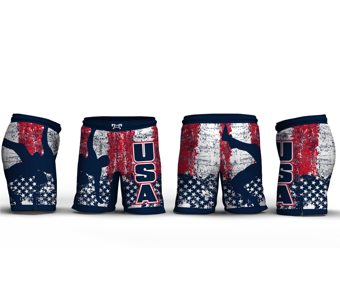 MyHOUSE USA Wrestling Pride 9" Fight Shorts