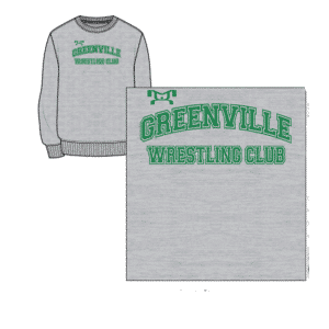 Greenville Wrestling Club Sublimated Grey Crewneck