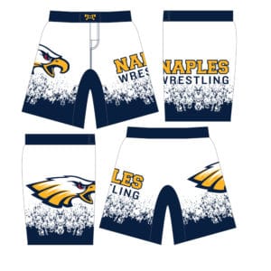 Naples Wrestling Custom White Fight Shorts