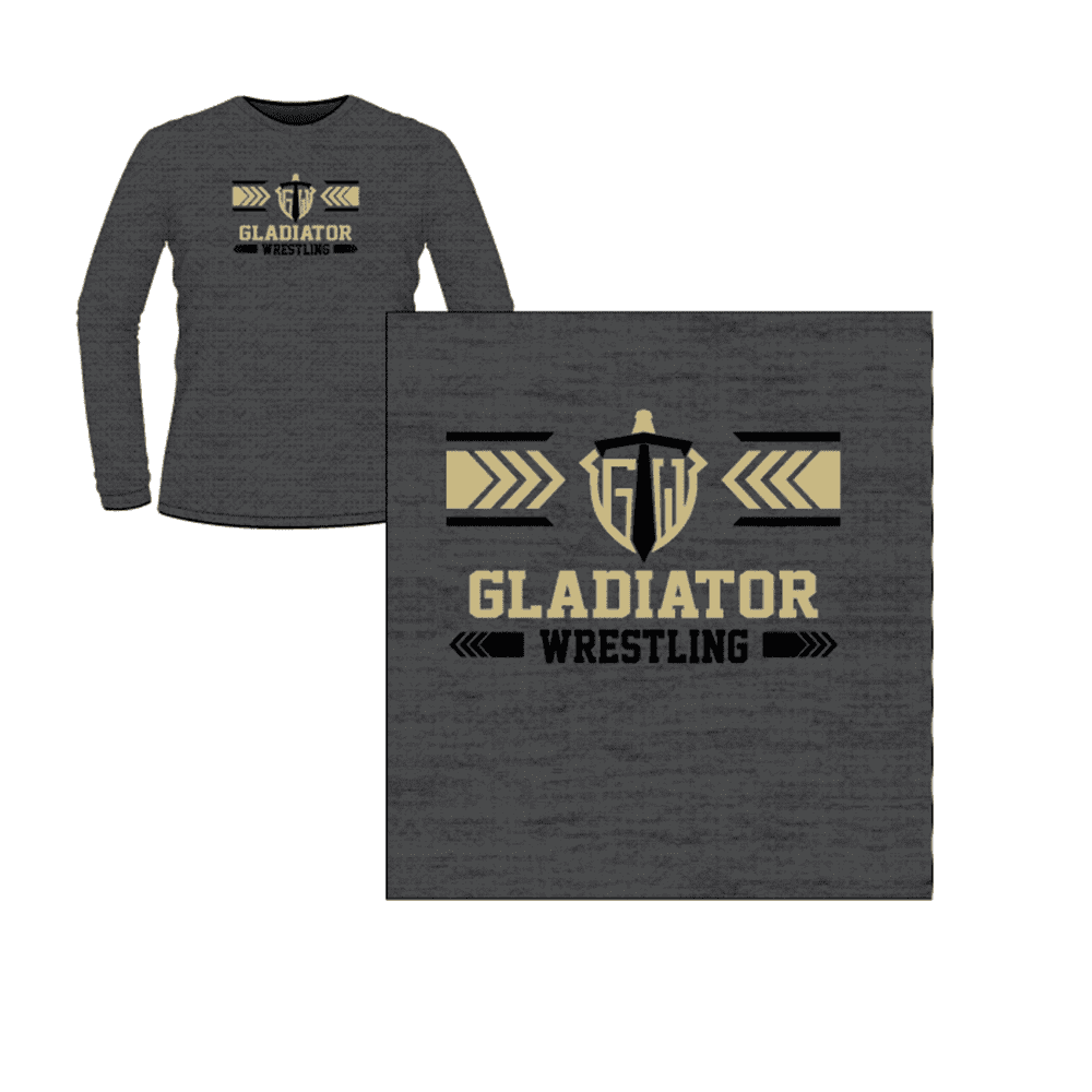 Gladiator Wrestling Club Custom Heat Press Long Sleeve