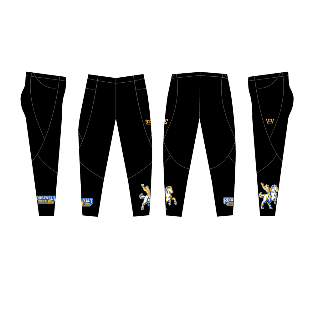 Roosevelt HS Roughriders Custom Full Length Women's Leggings W Pockets