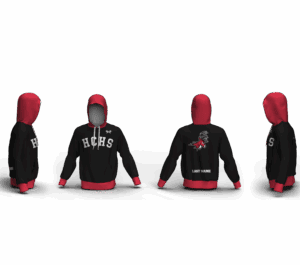 Bucks wrestling Sublimated Black Custom Hoodie