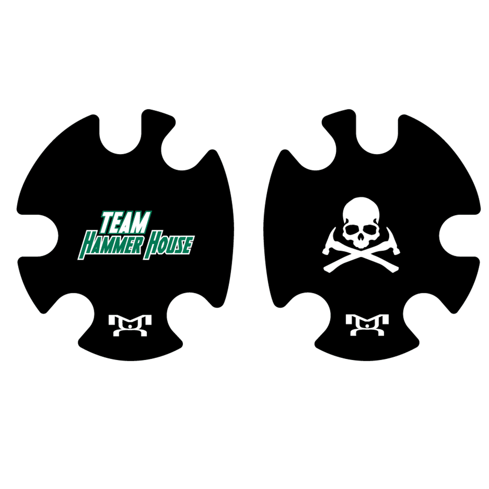 Team Hammer House Custom Head Gear Black Decal