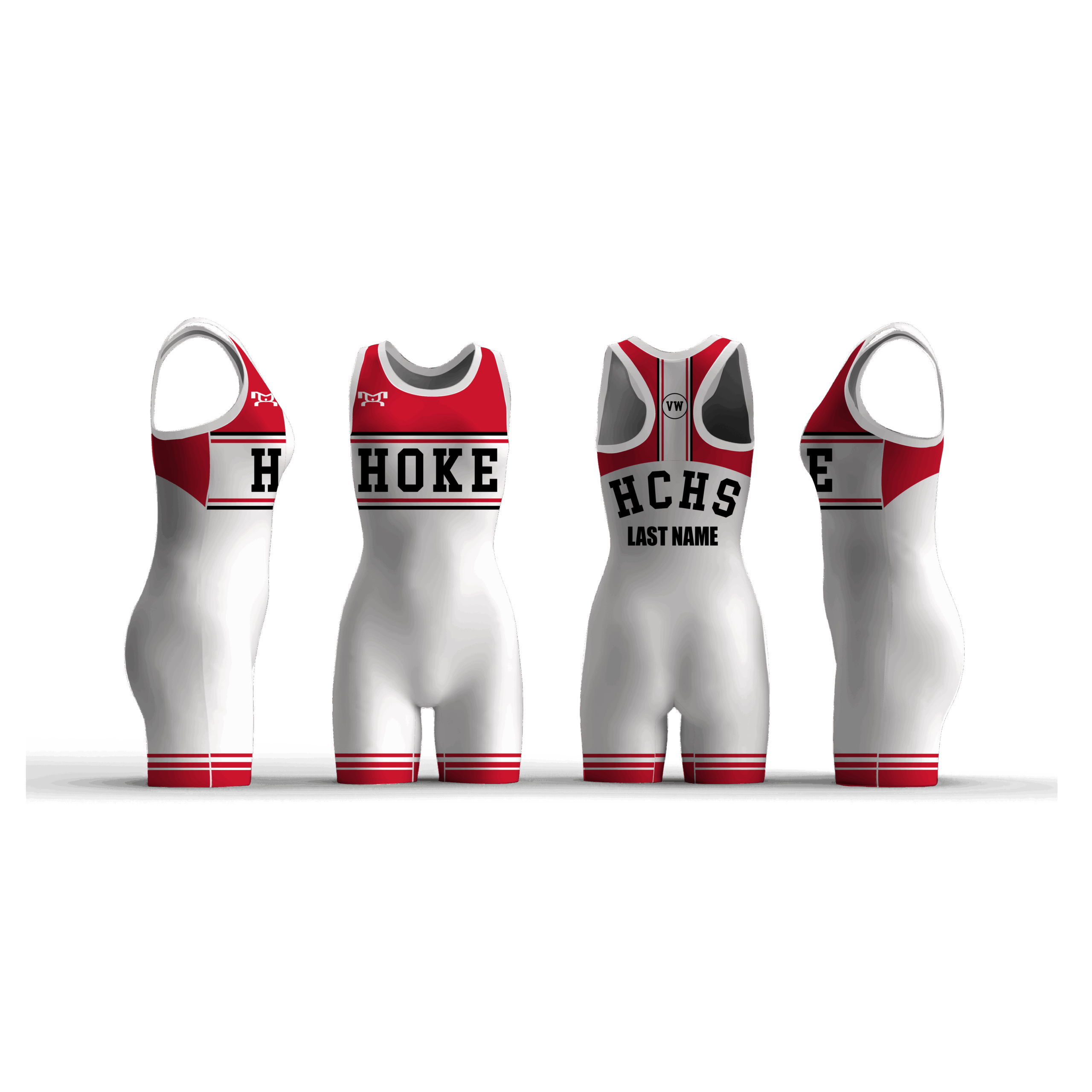 Bucks Wrestling Women's White Custom Singlet
