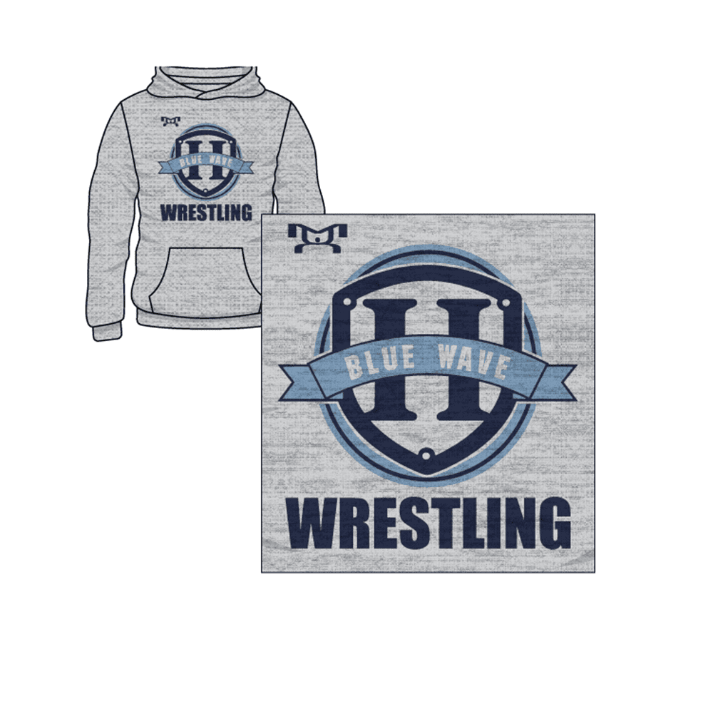 Hope HS Custom Sublimated Decal Grey Hoodie