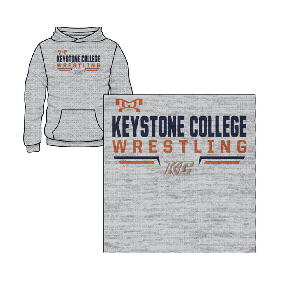Keystone College Custom Sublimated Decal Grey Hoodie