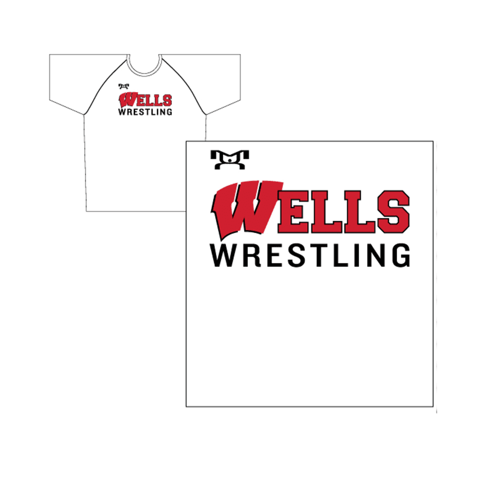 Wells Wrestling Sublimated White Dri-Fit T-Shirt