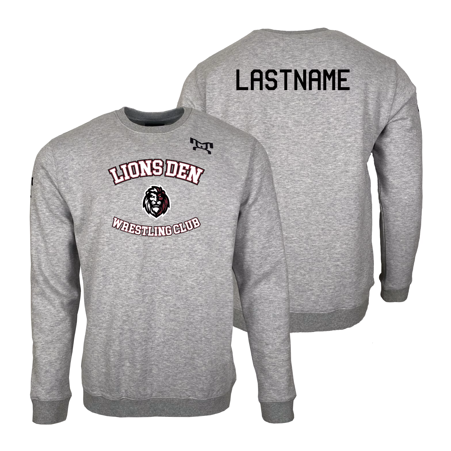 The Lions Den Wrestling Club Heat Press Challenger Crewneck