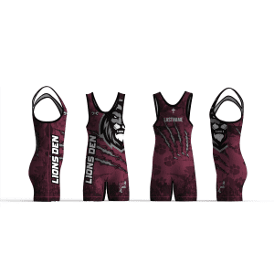 The Lions Den Wrestling Club Men's Singlet